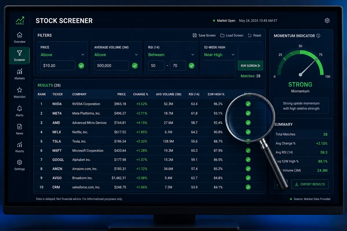 Best Free Stock Screeners for Finding Swing Trading Opportunities